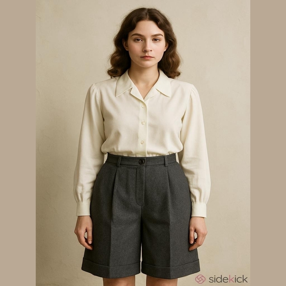 Dolce & Gabbana Women's Grey 100% Virgin Wool Shorts Size EU40 (US 10)